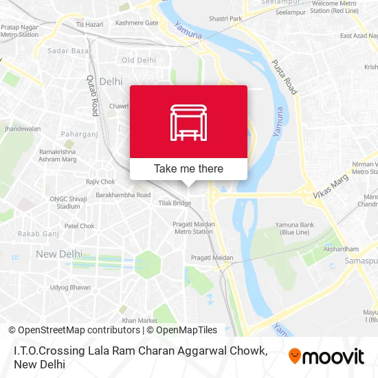 I.T.O.Crossing Lala Ram Charan Aggarwal Chowk map