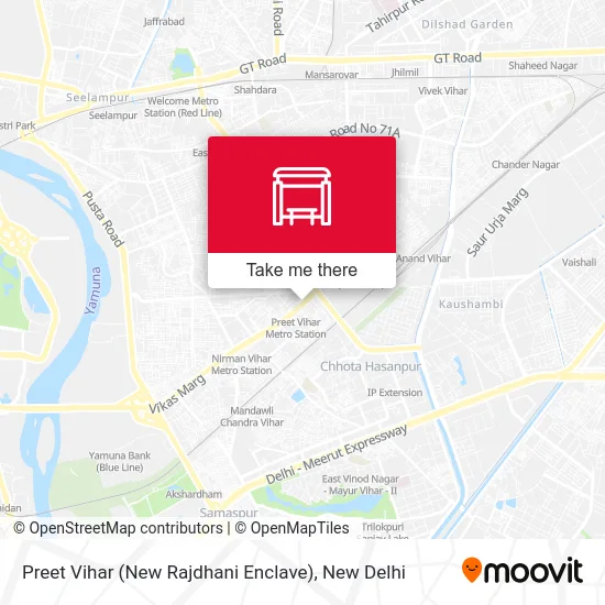 Preet Vihar (New Rajdhani Enclave) map