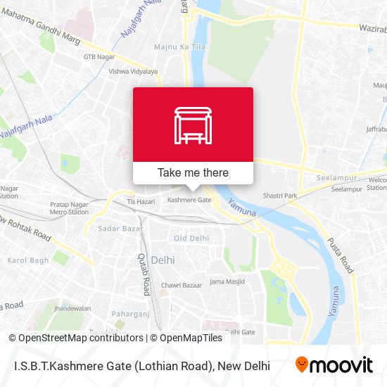I.S.B.T.Kashmere Gate (Lothian Road) map