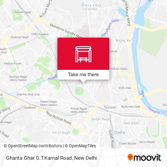 Ghanta Ghar G.T.Karnal Road map