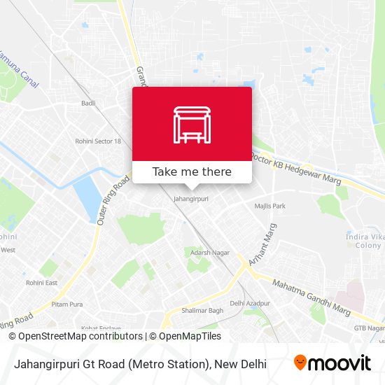 Jahangirpuri Gt Road (Metro Station) map