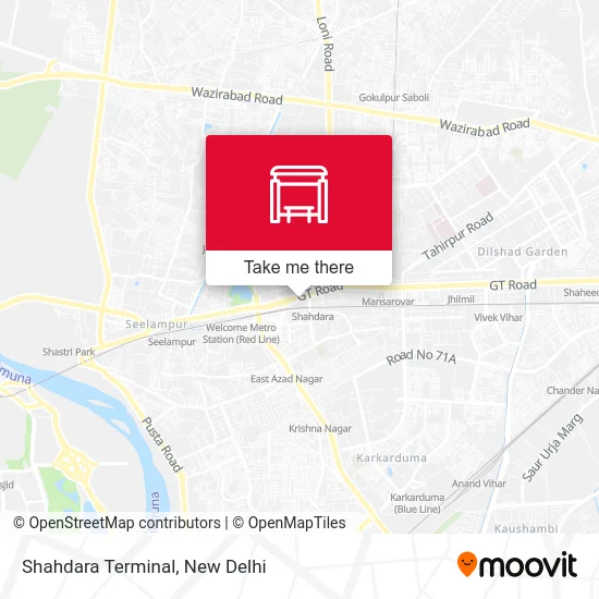 Shahdara Terminal map