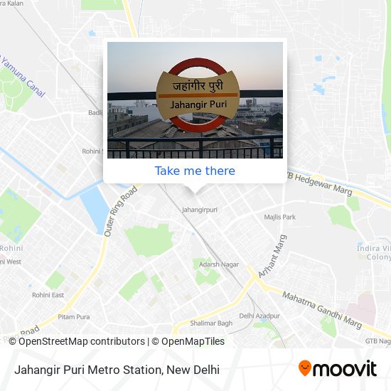 Jahangir Puri Metro Station map