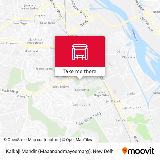 Kalkaji Mandir (Maaanandmayeemarg) map
