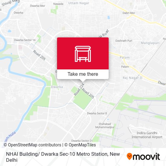 NHAI Building/ Dwarka Sec-10 Metro Station map