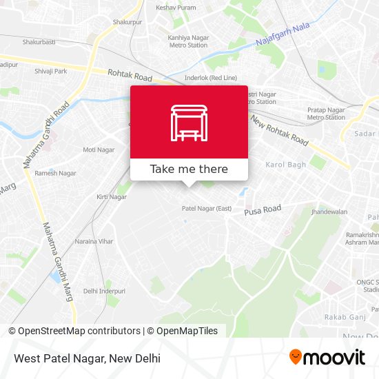 West Patel Nagar map