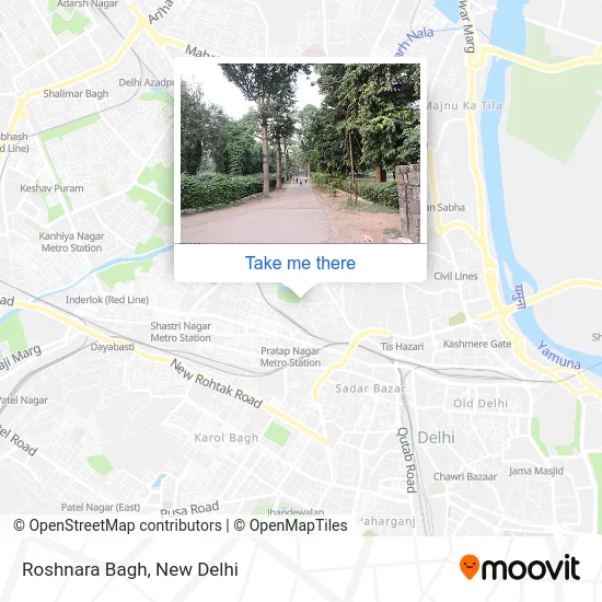 Roshnara Bagh map