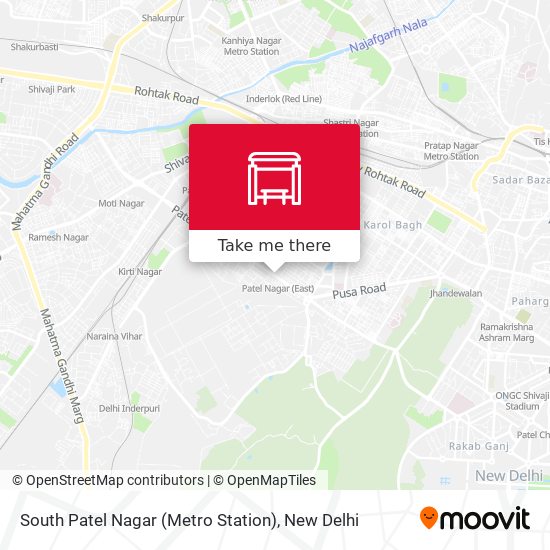 South Patel Nagar (Metro Station) map