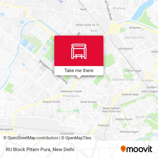 RU Block Pitam Pura map
