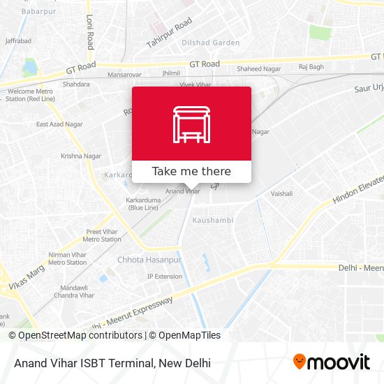 Anand Vihar ISBT Terminal map