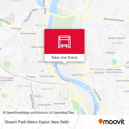 Shastri Park Metro Depot map