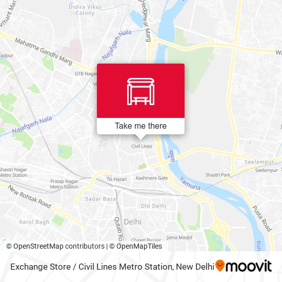 Exchange Store / Civil Lines Metro Station map