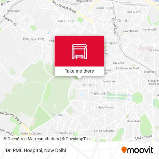 Dr. RML Hospital map