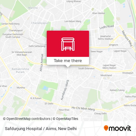 Safdurjung Hospital / Aiims map