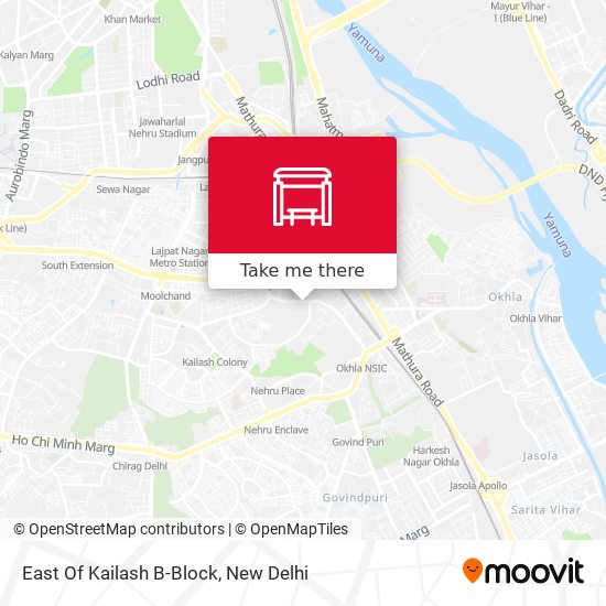 East Of Kailash B-Block map