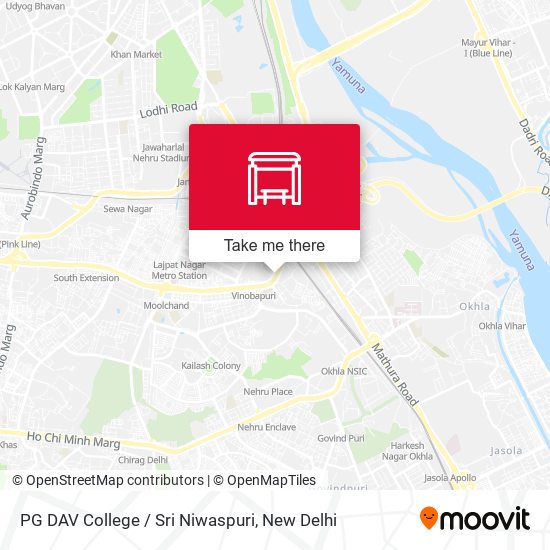 PG DAV College / Sri Niwaspuri map