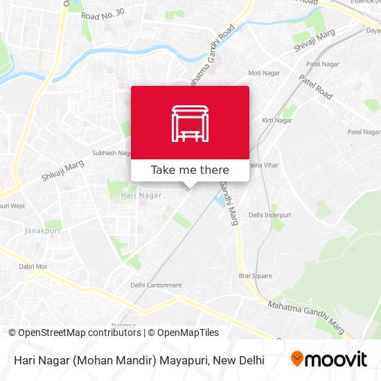 Hari Nagar (Mohan Mandir) Mayapuri map