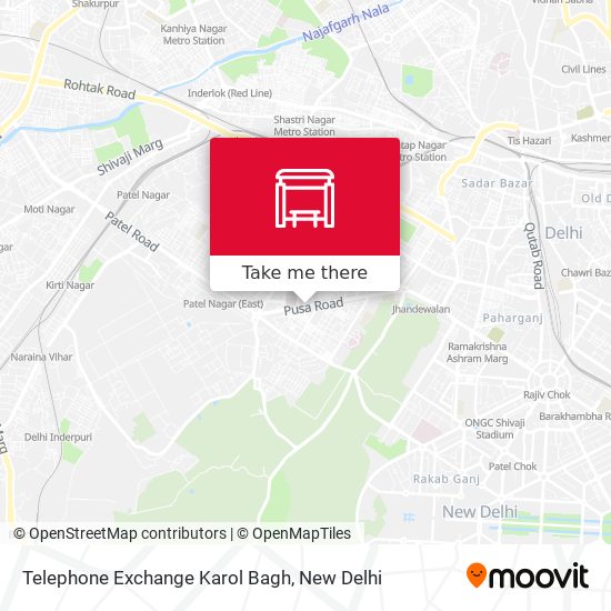 Telephone Exchange Karol Bagh map