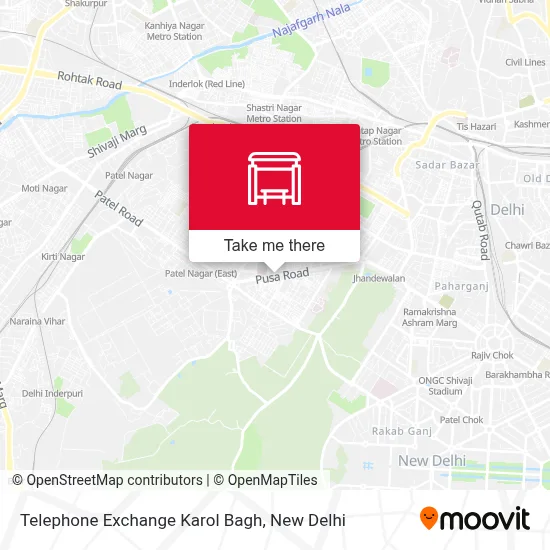 Telephone Exchange Karol Bagh map