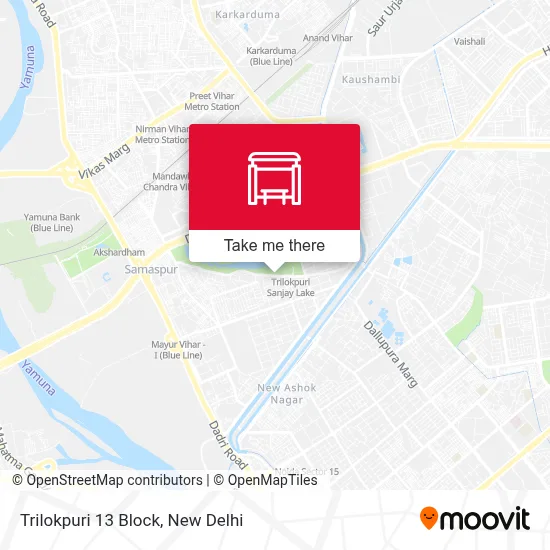 Trilokpuri 13 Block map