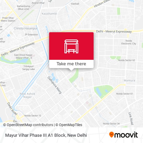 Mayur Vihar Phase III A1 Block map