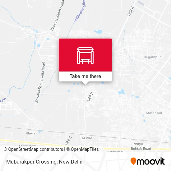 Mubarak Pur Crossing map