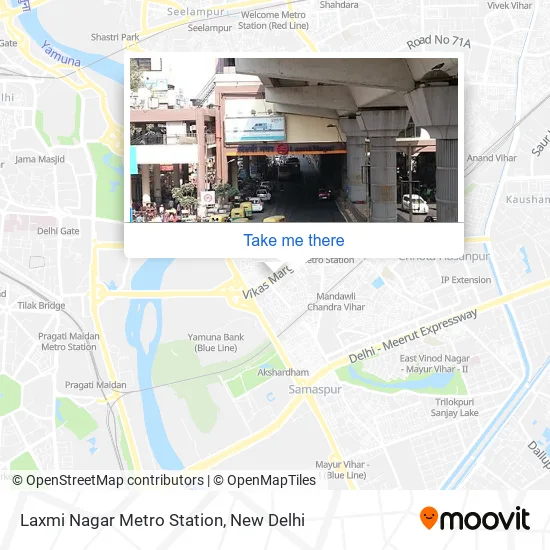 Laxmi Nagar Metro Station map