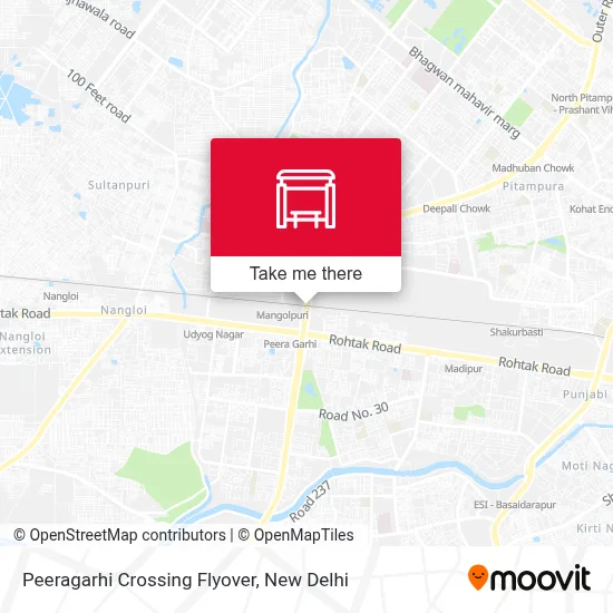 Peeragarhi Chowk Flyover map