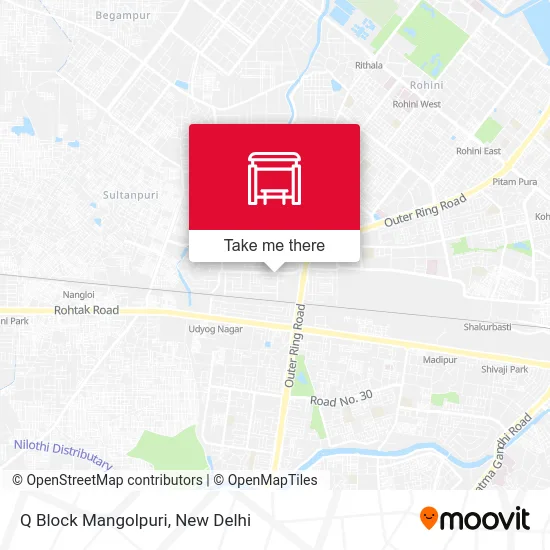 Q Block Mangolpuri map