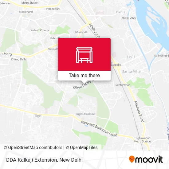 DDA Kalkaji Extension map