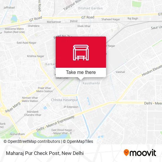 Maharaj Pur Check Post map