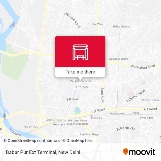 Babar Pur Ext Terminal map