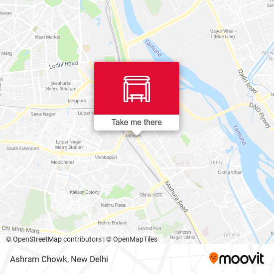 Ashram Chowk map