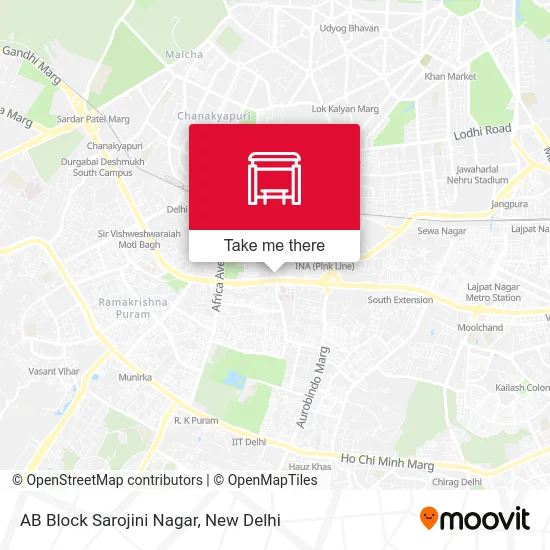 AB Block Sarojini Nagar map
