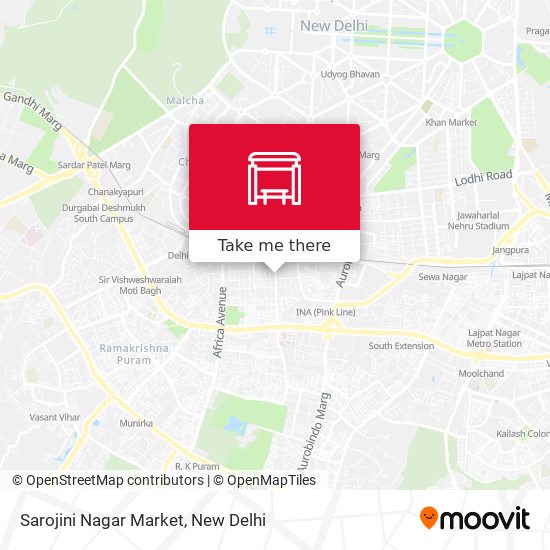 Sarojini Nagar Market map