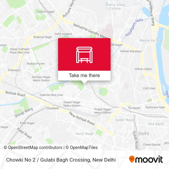 Chowki No 2 / Gulabi Bagh Crossing map