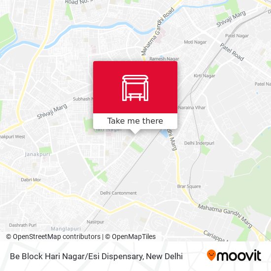 Be Block Hari Nagar / Esi Dispensary map