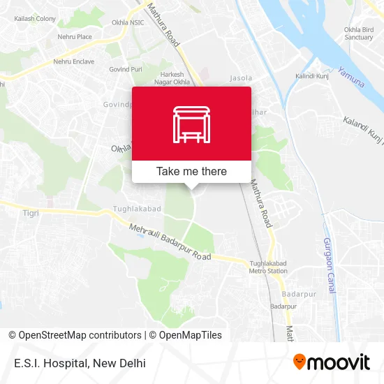 E.S.I. Hospital map