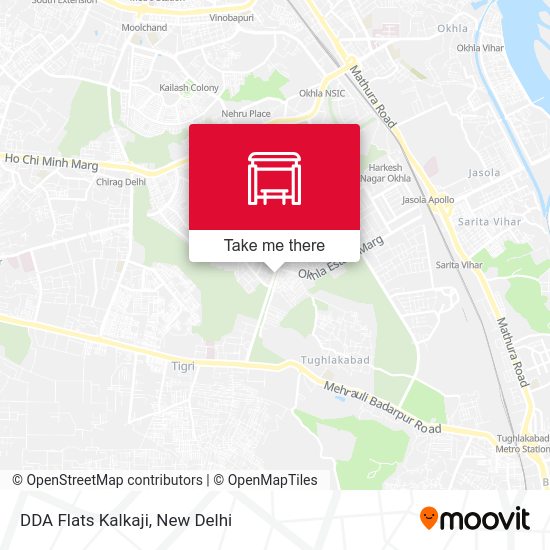 DDA Flats Kalkaji map