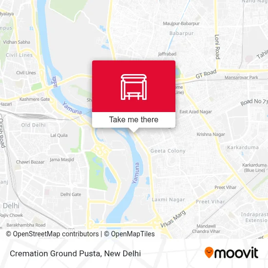 Shamshan Ghat Pusta map