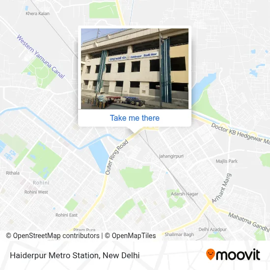 Haiderpur Metro Station map
