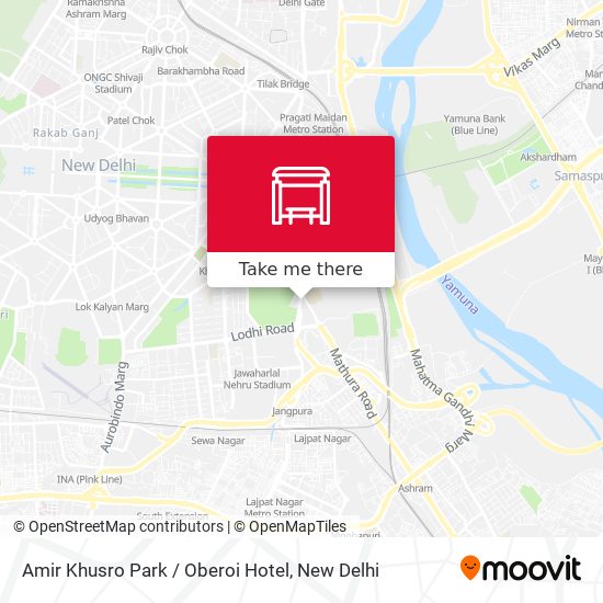 Amir Khusro Park / Oberoi Hotel map