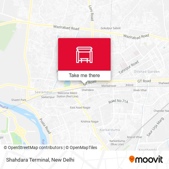 Shahdara Terminal map