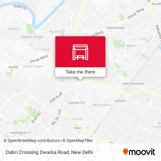 Dabri Crossing Dwarka Road map