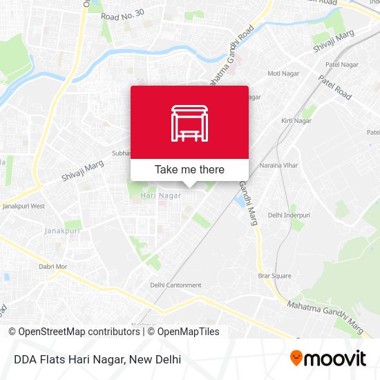 DDA Flats Hari Nagar map