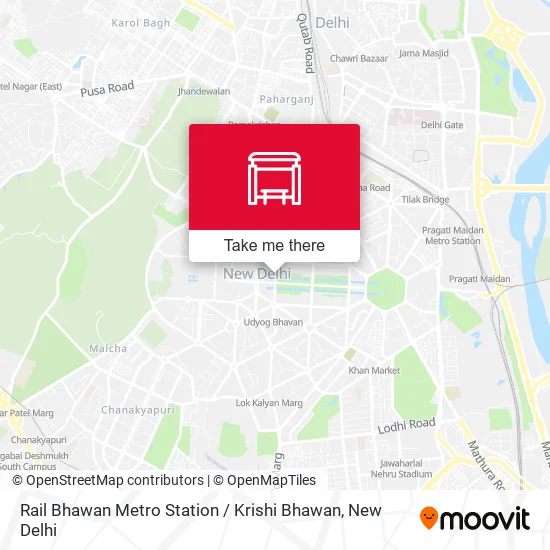 Rail Bhawan Metro Station / Krishi Bhawan map
