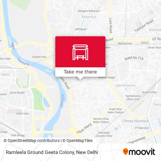 Ramleela Ground Geeta Colony map