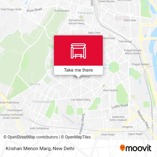 Krishan Menon Marg map
