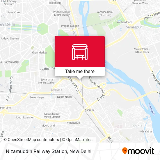 Nizamuddin Railway Station map