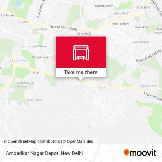 Ambedkar Nagar Depot map